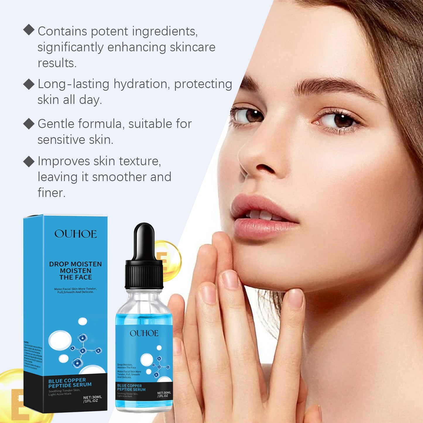 Copper Peptide Anti-Aging Serum – Pore Tightening, Brightening & Wrinkle Repair Essence (30ml)