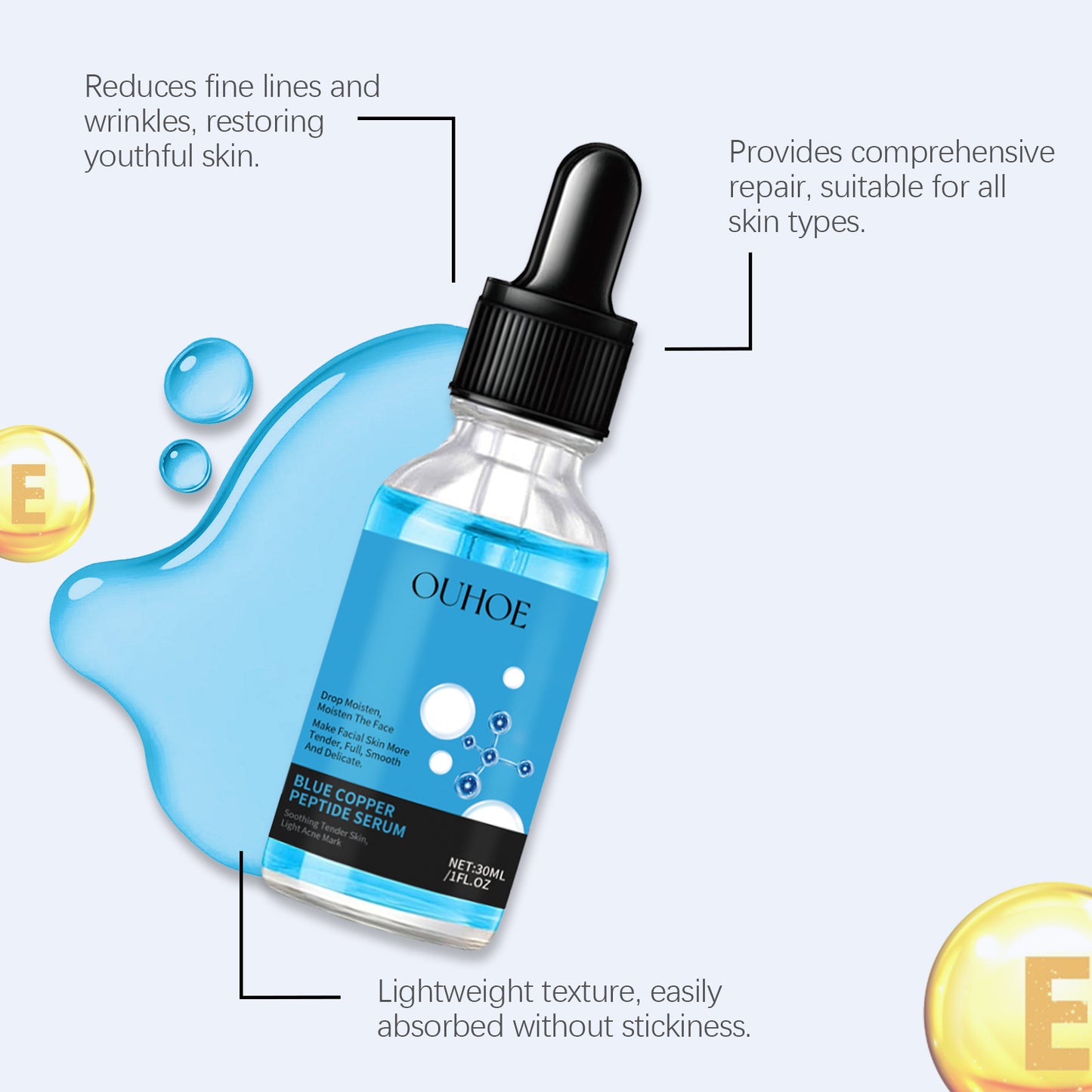 Copper Peptide Anti-Aging Serum – Pore Tightening, Brightening & Wrinkle Repair Essence (30ml)