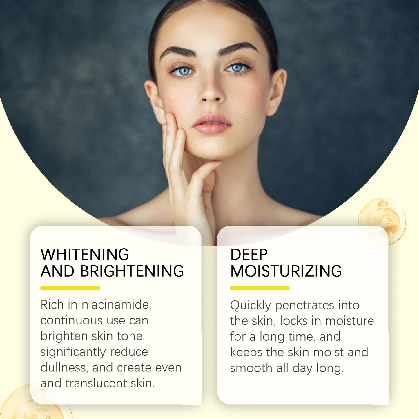 Niacinamide Brightening Serum – Dark Spot Removal, Hydrating & Anti-Aging Vitamin B3 Essence