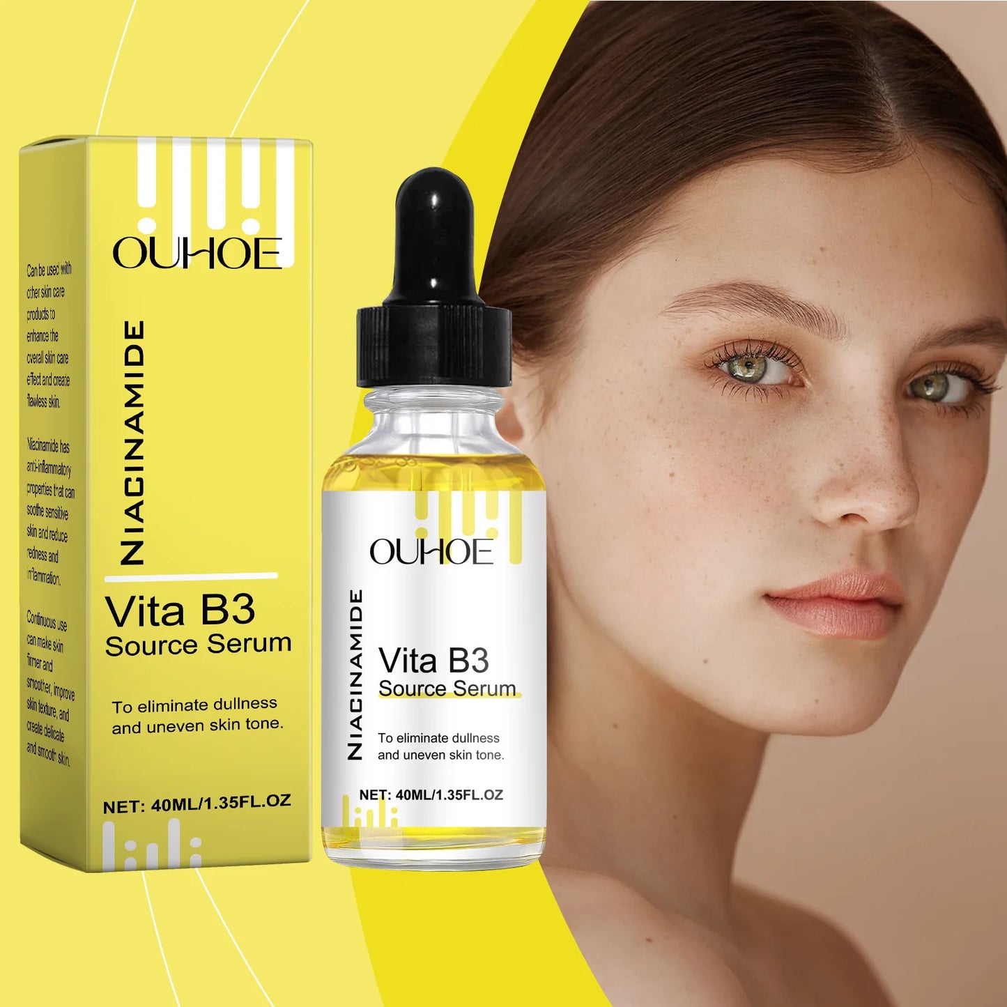 Niacinamide Brightening Serum – Dark Spot Removal, Hydrating & Anti-Aging Vitamin B3 Essence