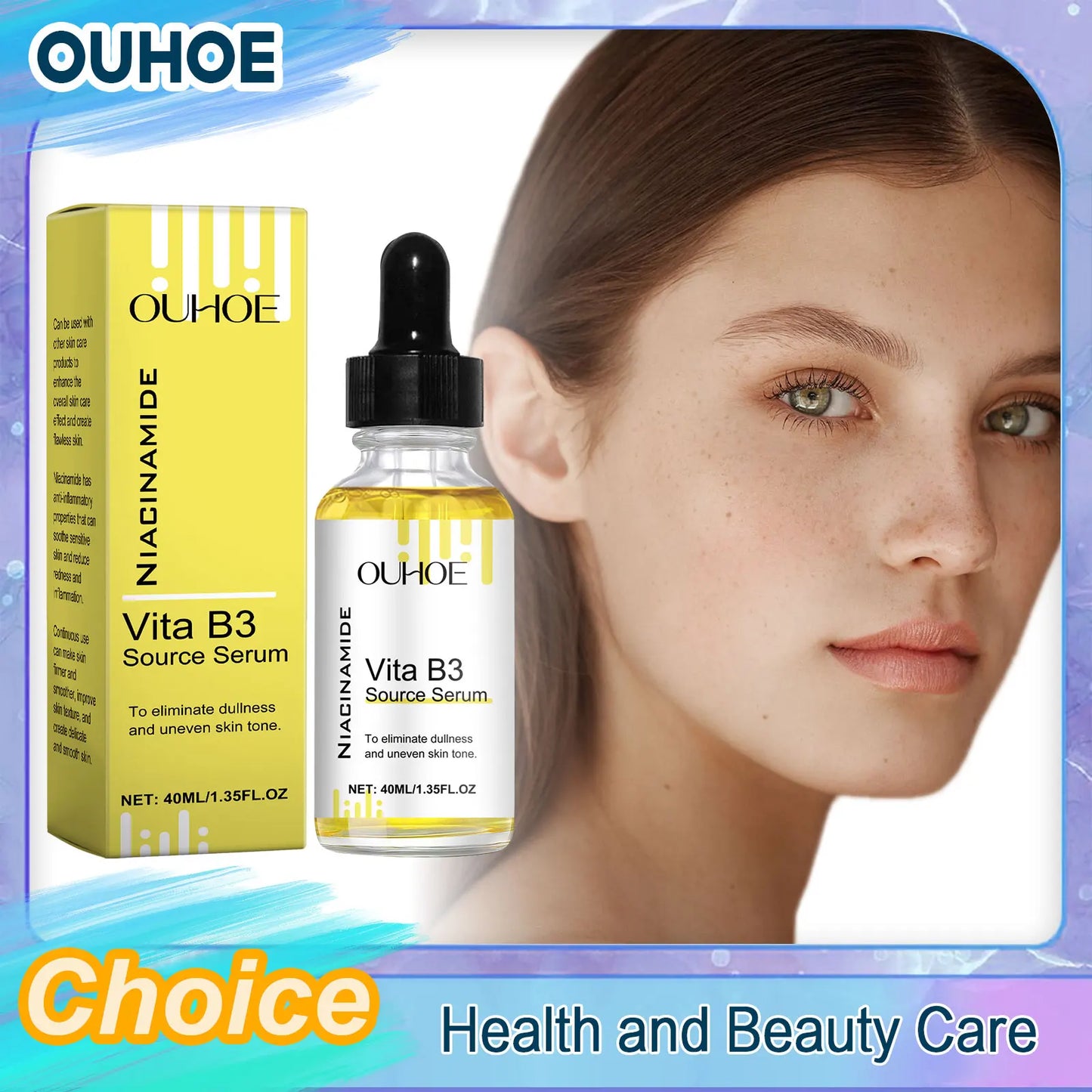 Niacinamide Brightening Serum – Dark Spot Removal, Hydrating & Anti-Aging Vitamin B3 Essence