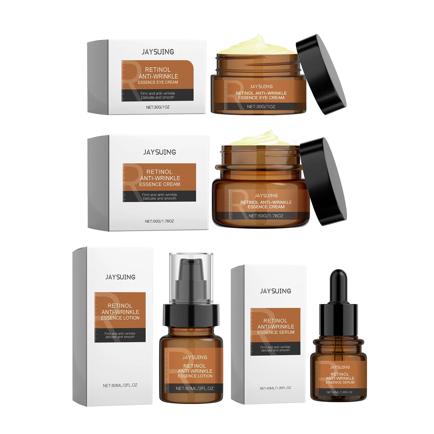 Anti-Aging Skin Care Set – Firming, Lifting & Wrinkle Repair (Serum, Cream, Lotion & Eye Cream)