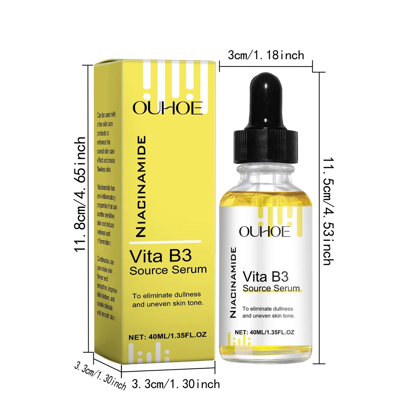 Niacinamide Brightening Serum – Dark Spot Removal, Hydrating & Anti-Aging Vitamin B3 Essence