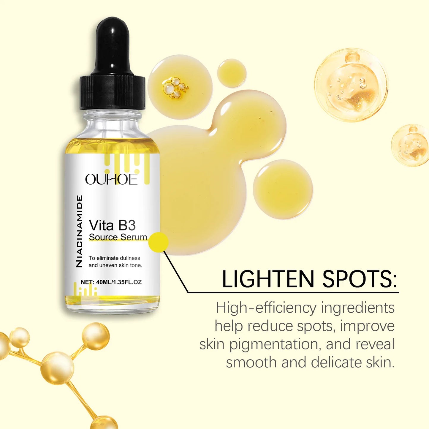 Niacinamide Brightening Serum – Dark Spot Removal, Hydrating & Anti-Aging Vitamin B3 Essence