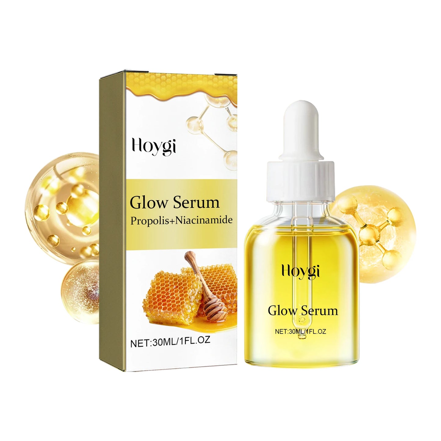 Propolis & Niacinamide Brightening Serum (30ml) – Dark Spot & Wrinkle Repair Essence