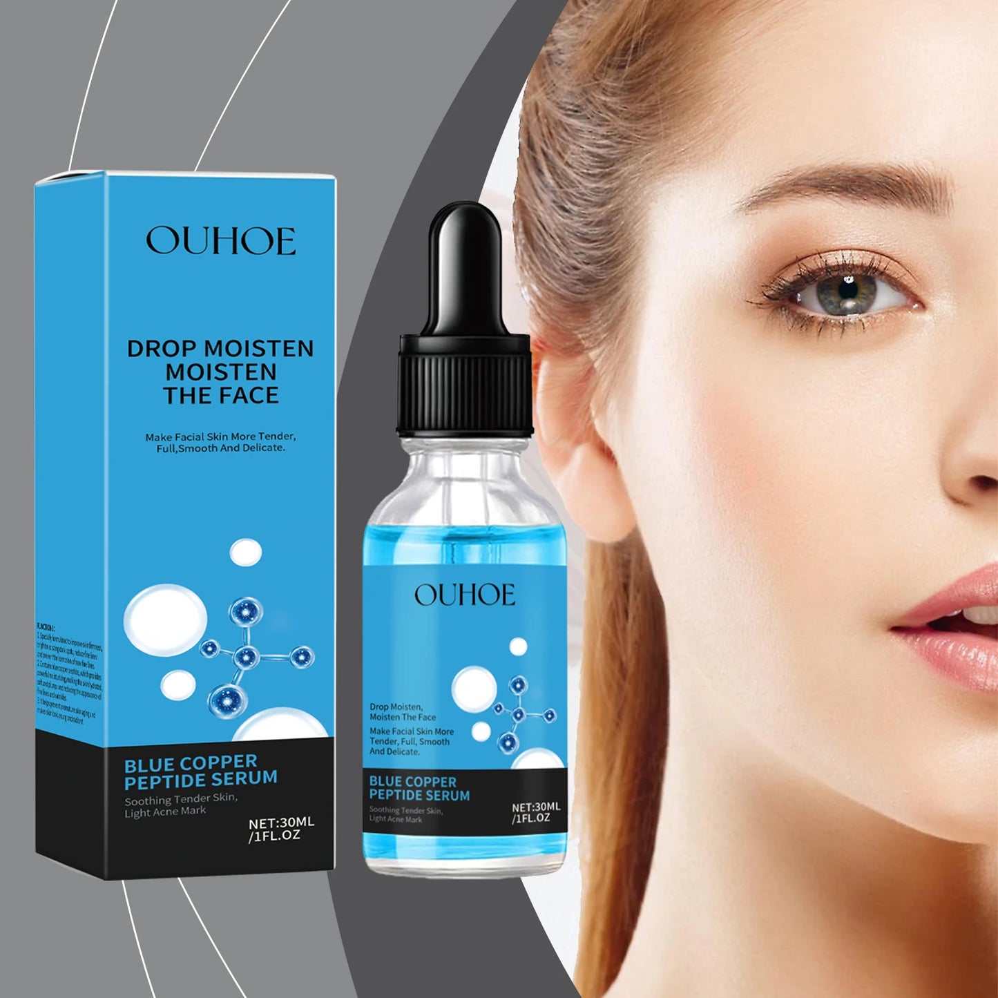 Copper Peptide Anti-Aging Serum – Pore Tightening, Brightening & Wrinkle Repair Essence (30ml)