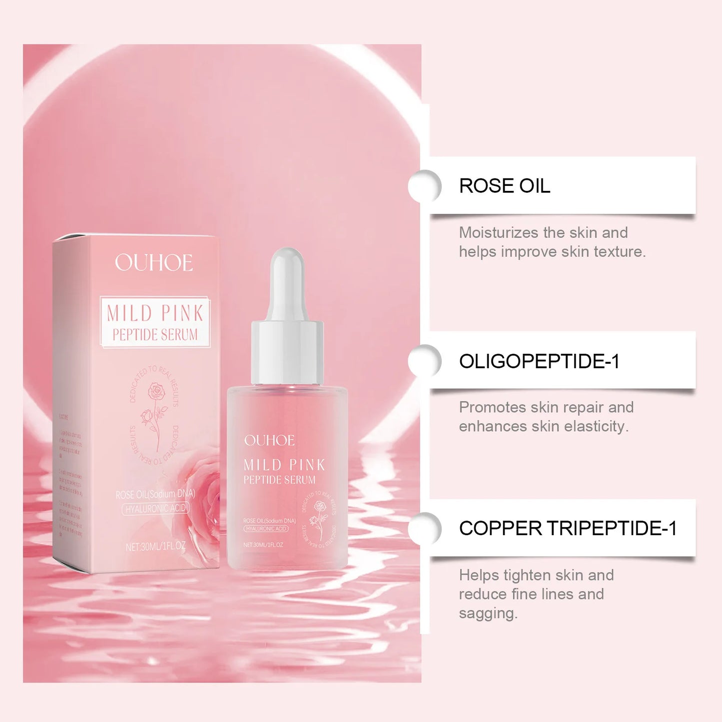 Rose Skin Repair Serum (30ml) – Deep Hydration, Brightening & Firming Facial Essence