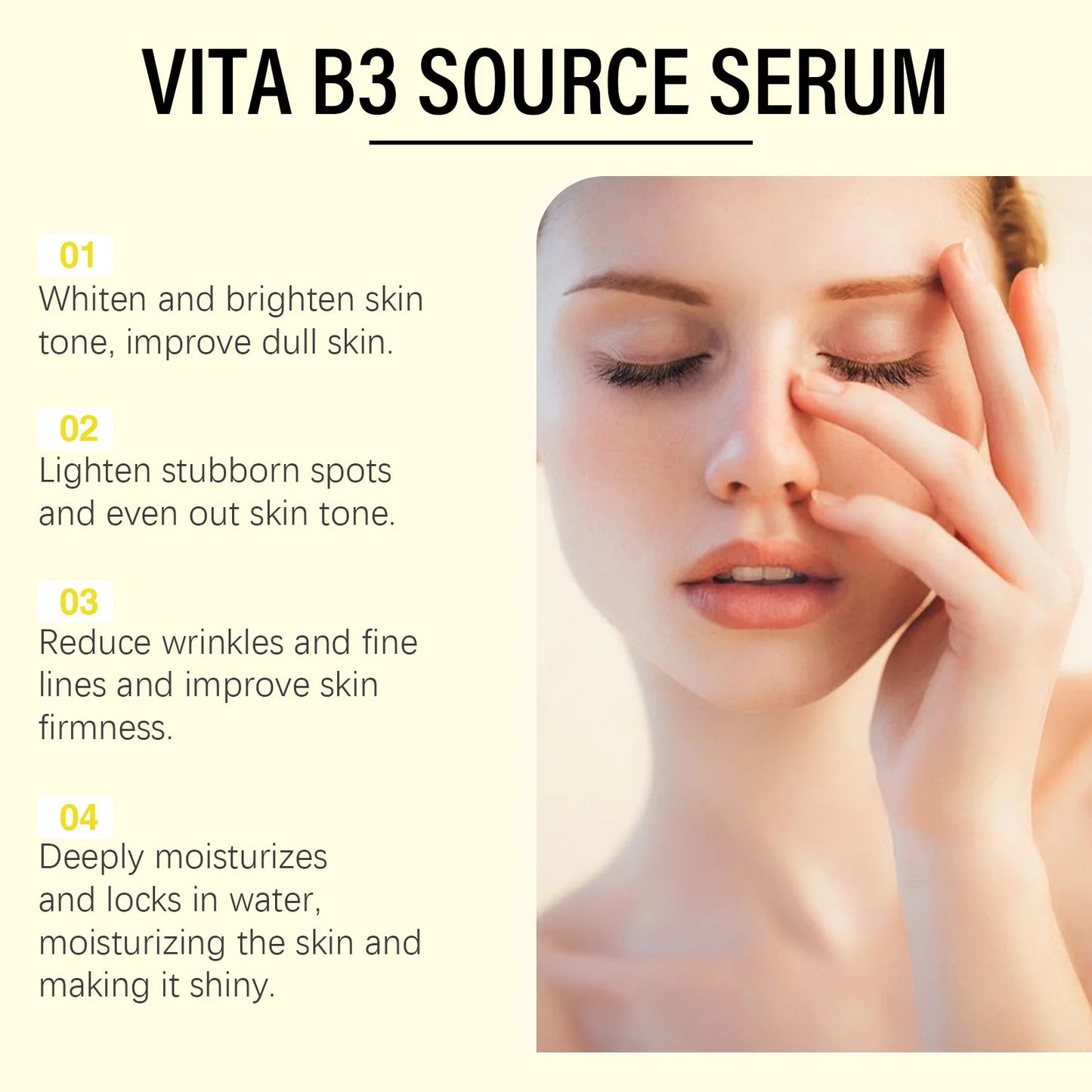 Niacinamide Brightening Serum – Dark Spot Removal, Hydrating & Anti-Aging Vitamin B3 Essence