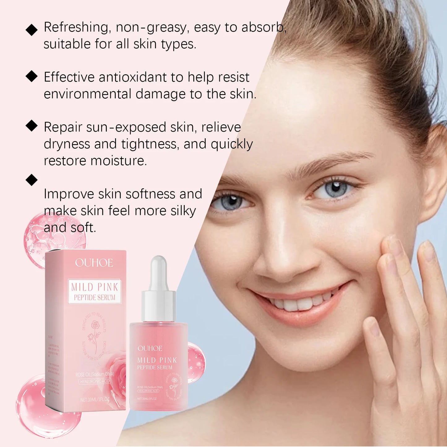Rose Skin Repair Serum (30ml) – Deep Hydration, Brightening & Firming Facial Essence